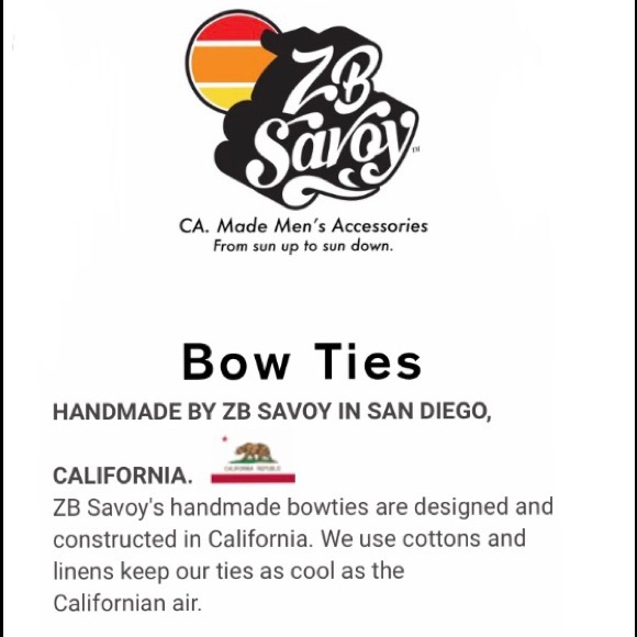 ZB Savoy Tan Striped Checked “Phuket” Bow Tie - Picture 6 of 8